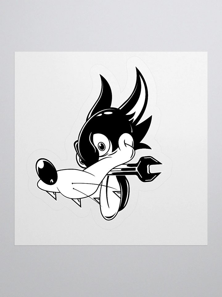 Swirl Toon Figure Black & White Sticker product image (1)