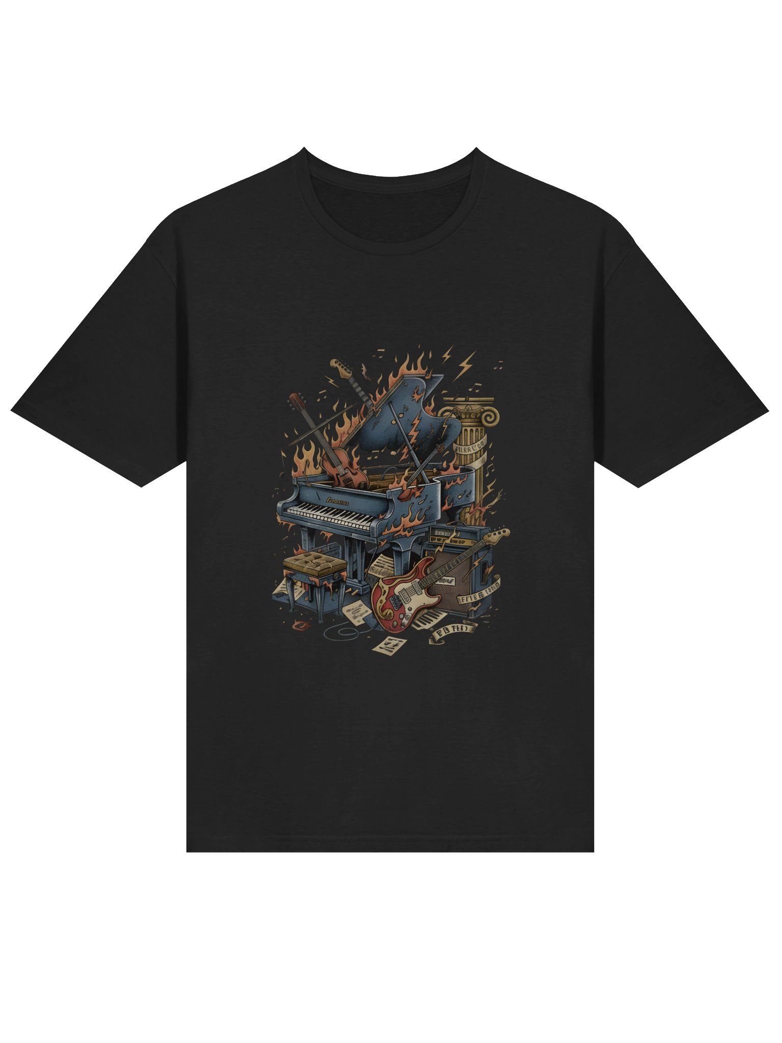 Piano guitar in fire product image (2)