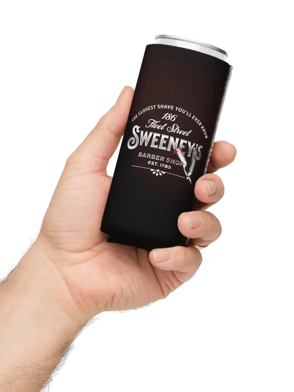 Sweeney Todd Barber Shop Can Cooler – Horror Musical Coozie for Fleet Street Fans product image (1)