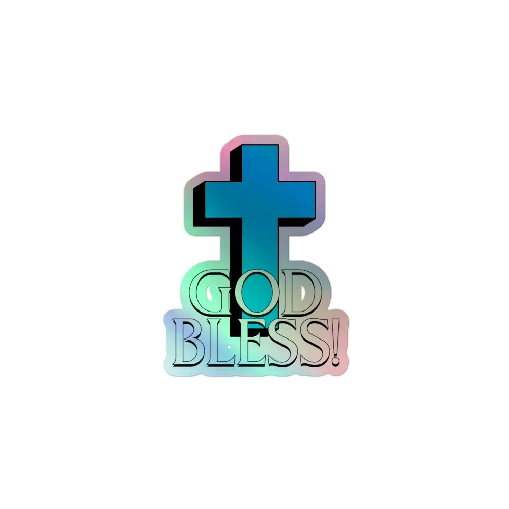 God Bless Holo-Sticker product image (1)