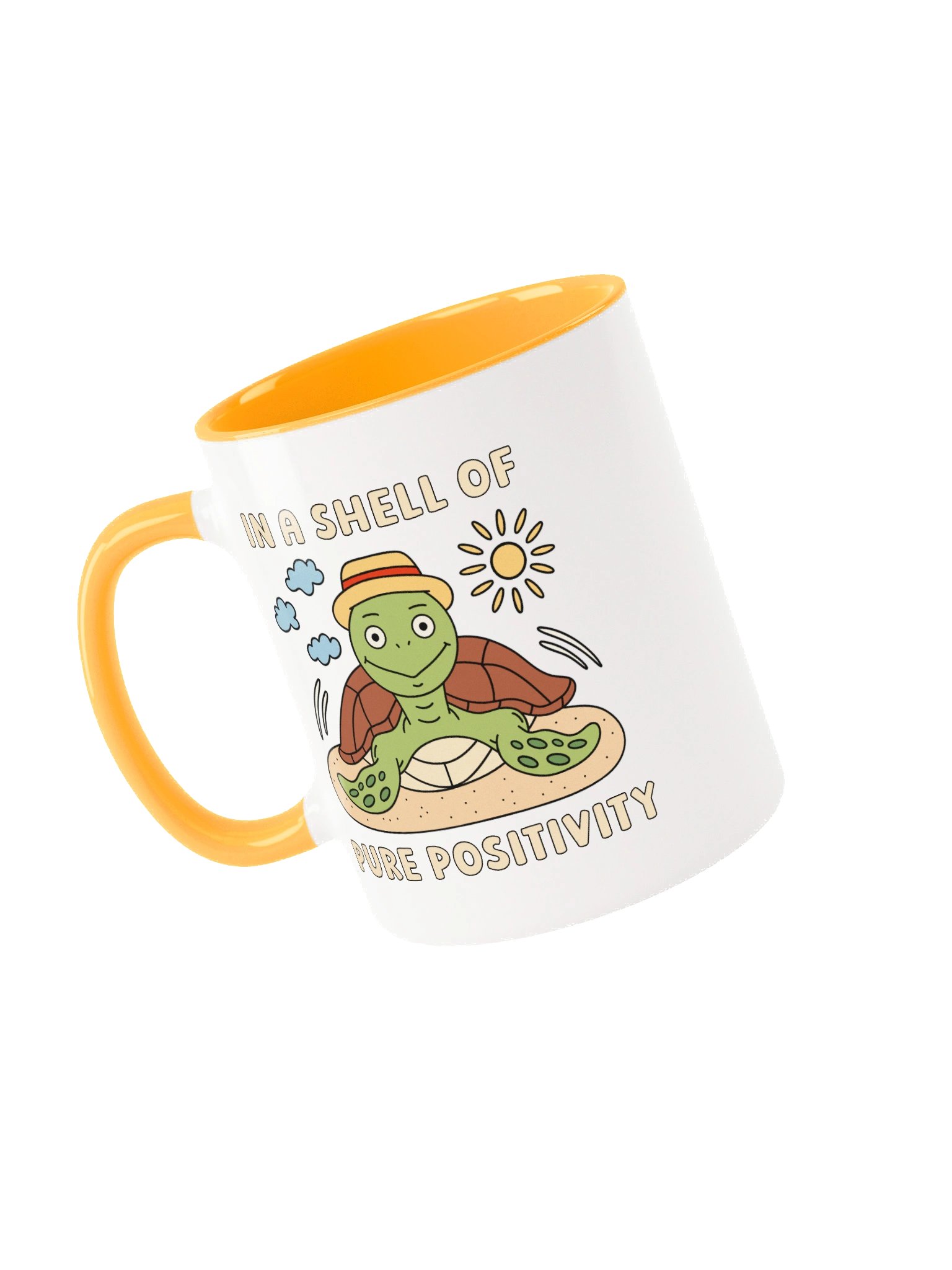 In A Shell Of Pure Positivity Cute Silly Funny Turtle Mug product image (3)