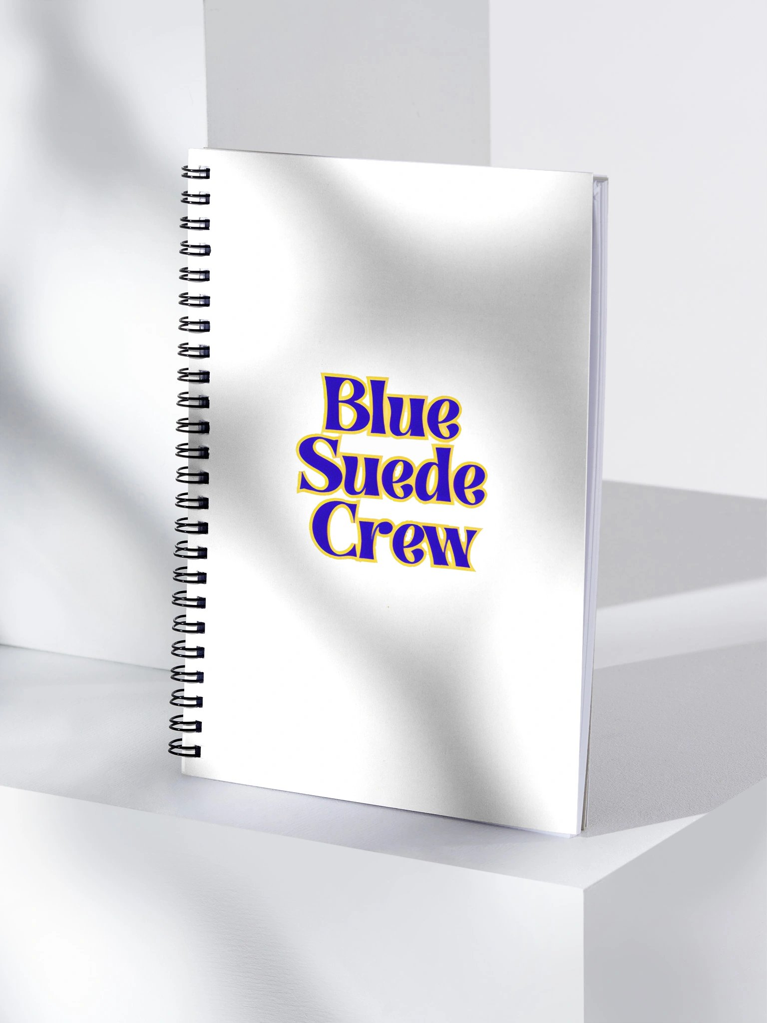 Blue Suede Crew Spiral Notebook — Retro Typography product image (4)