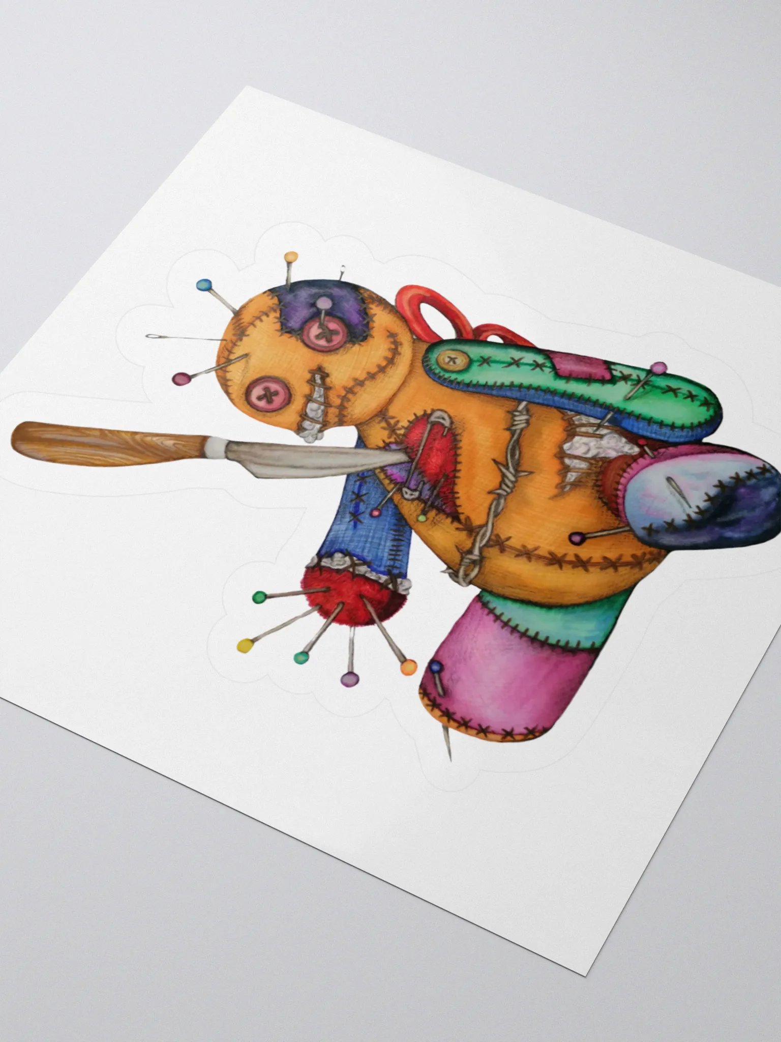 Stitches Voodoo Doll Kiss Cut Stickers product image (7)