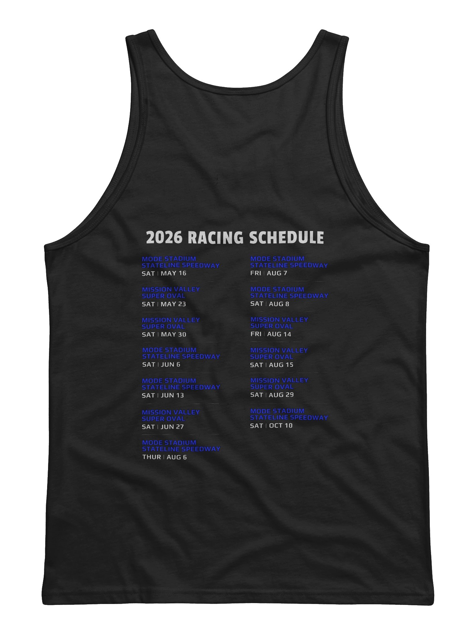 Nick Rees 2026 Schedule Jersey Tank product image (2)