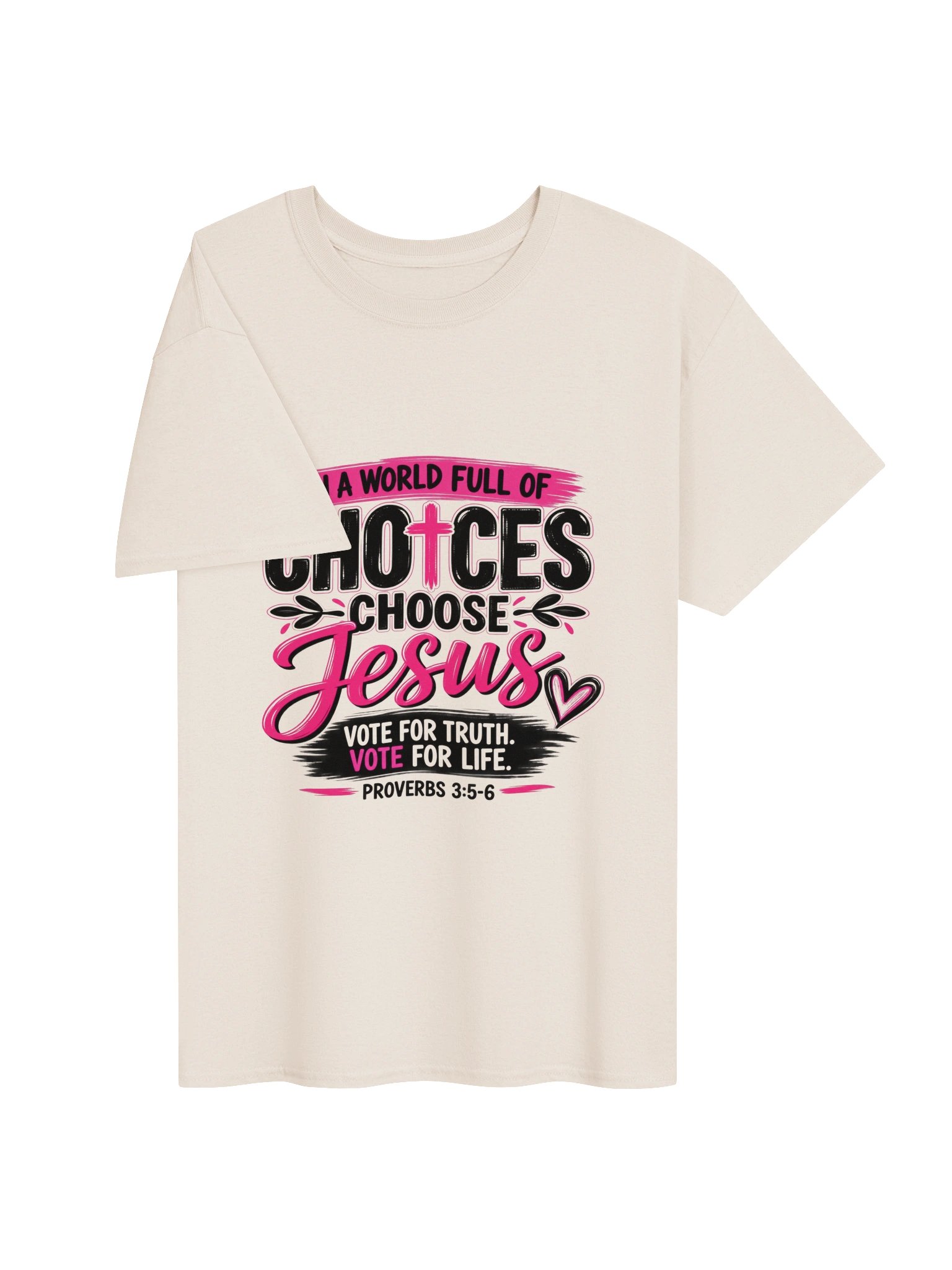 Choose Jesus Pink Faith Graphic Tee product image (6)