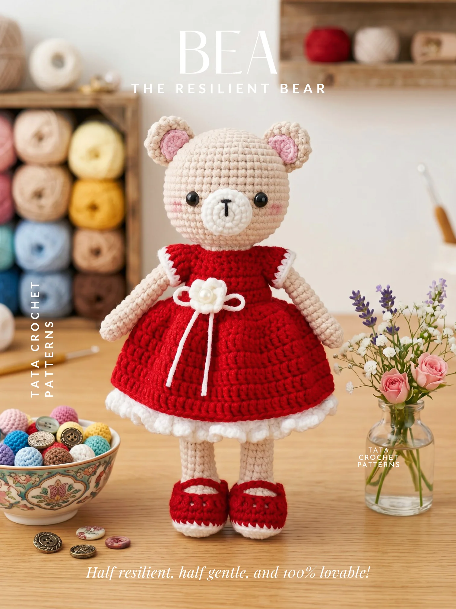 Bea the Resilient Bear – Amigurumi Crochet Pattern | Digital Download PDF product image (1)