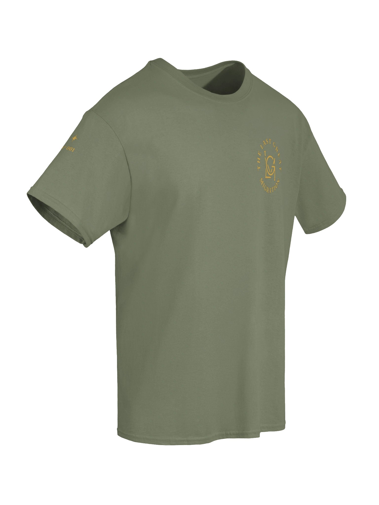 The Signature Tee in Olive Drab, Gold Lettering product image (7)