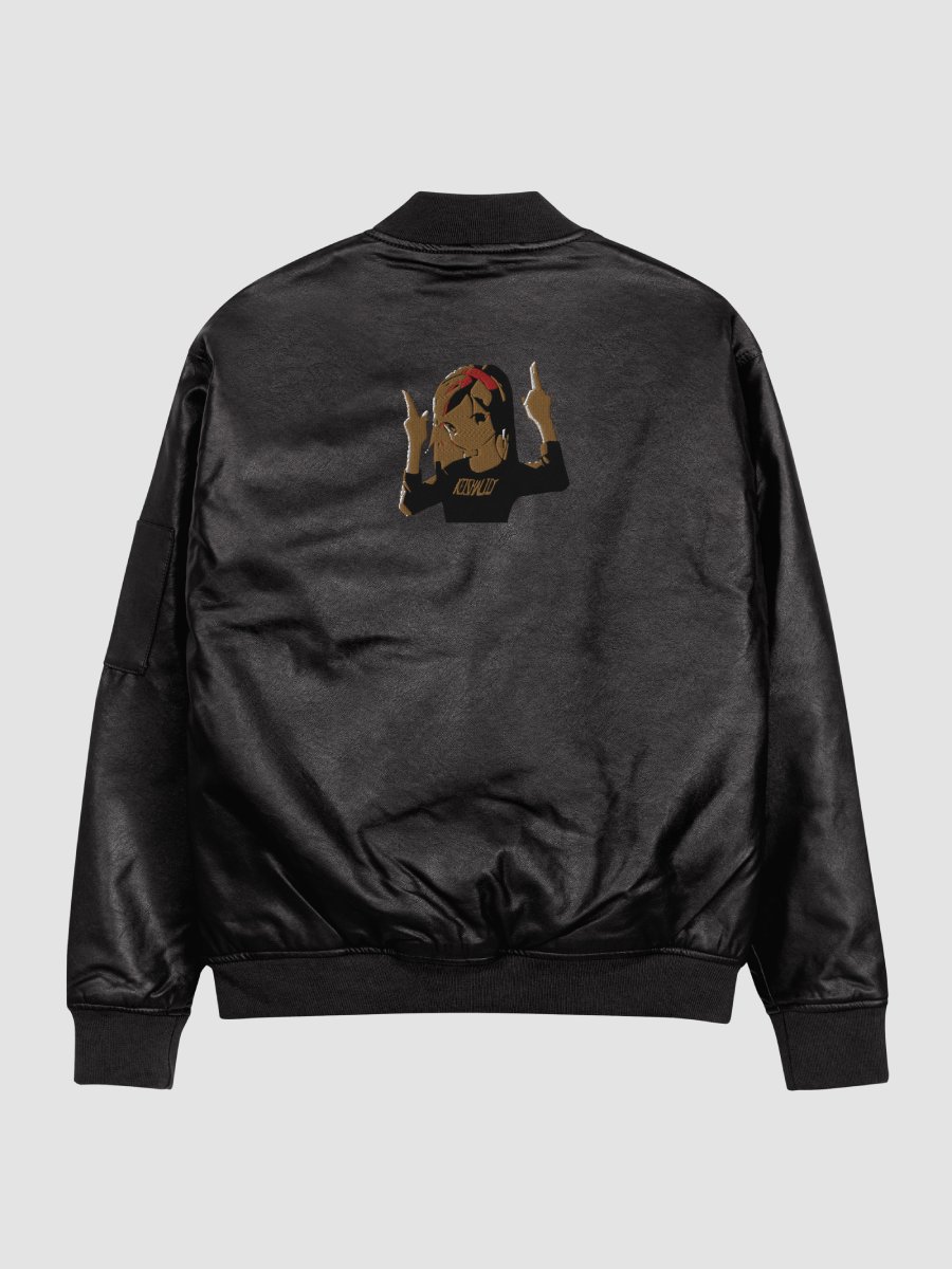 Keisha Out ~ Threadfast Apparel Faux Leather Bomber Jacket product image (2)