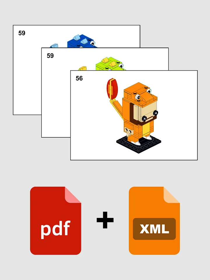 Pix Dino Orange, Green + Blue Combo PDF and Parts List product image (2)