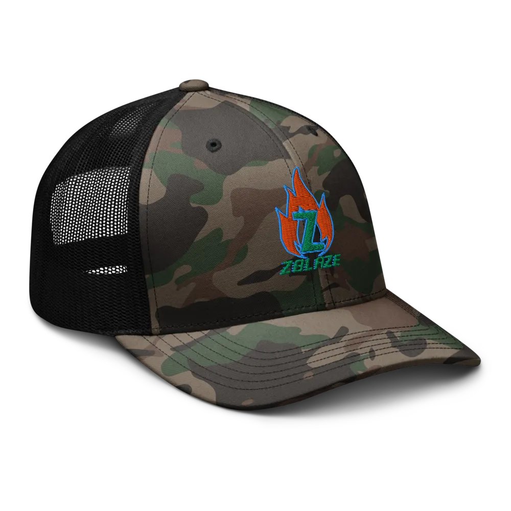 ZBLAZE Camo Flame Trucker Hat product image (6)
