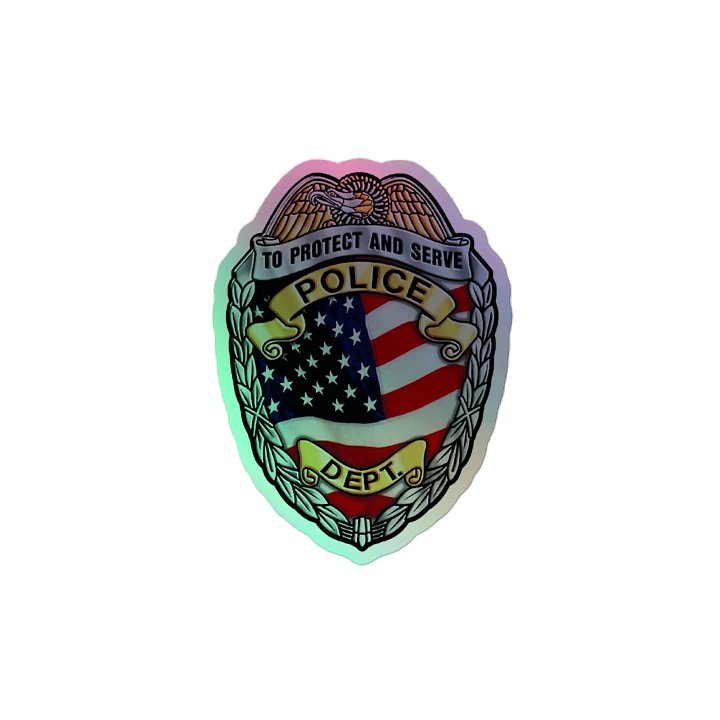 Protect and Serve Holographic Sticker Sheet product image (2)