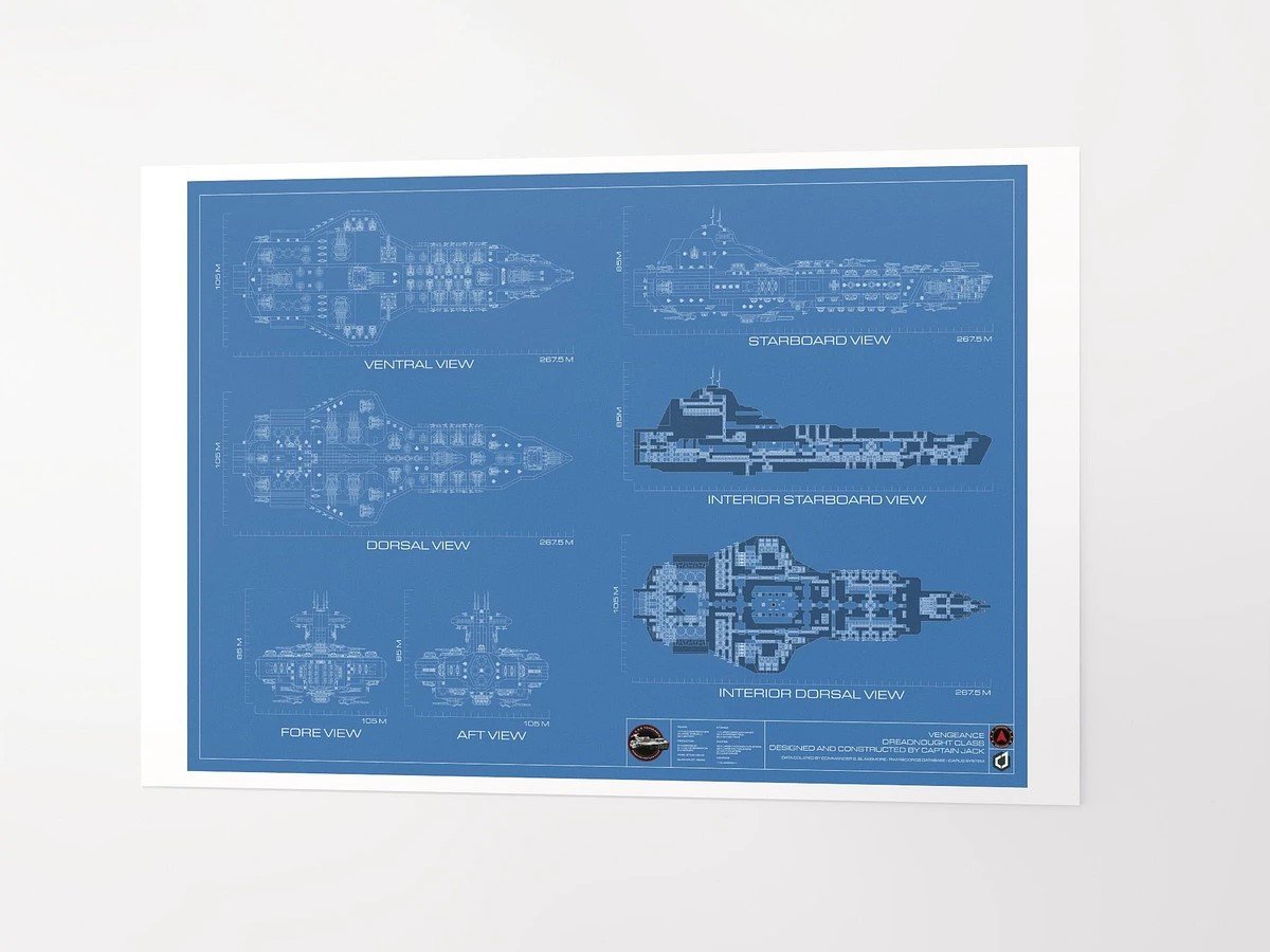 Vengeance Starship Blueprint Poster product image (1)