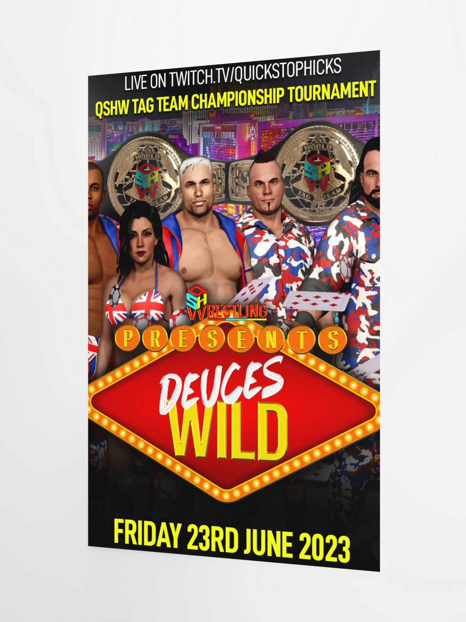 QSHW DEUCES WILD COMMEMORATIVE POSTER product image (3)