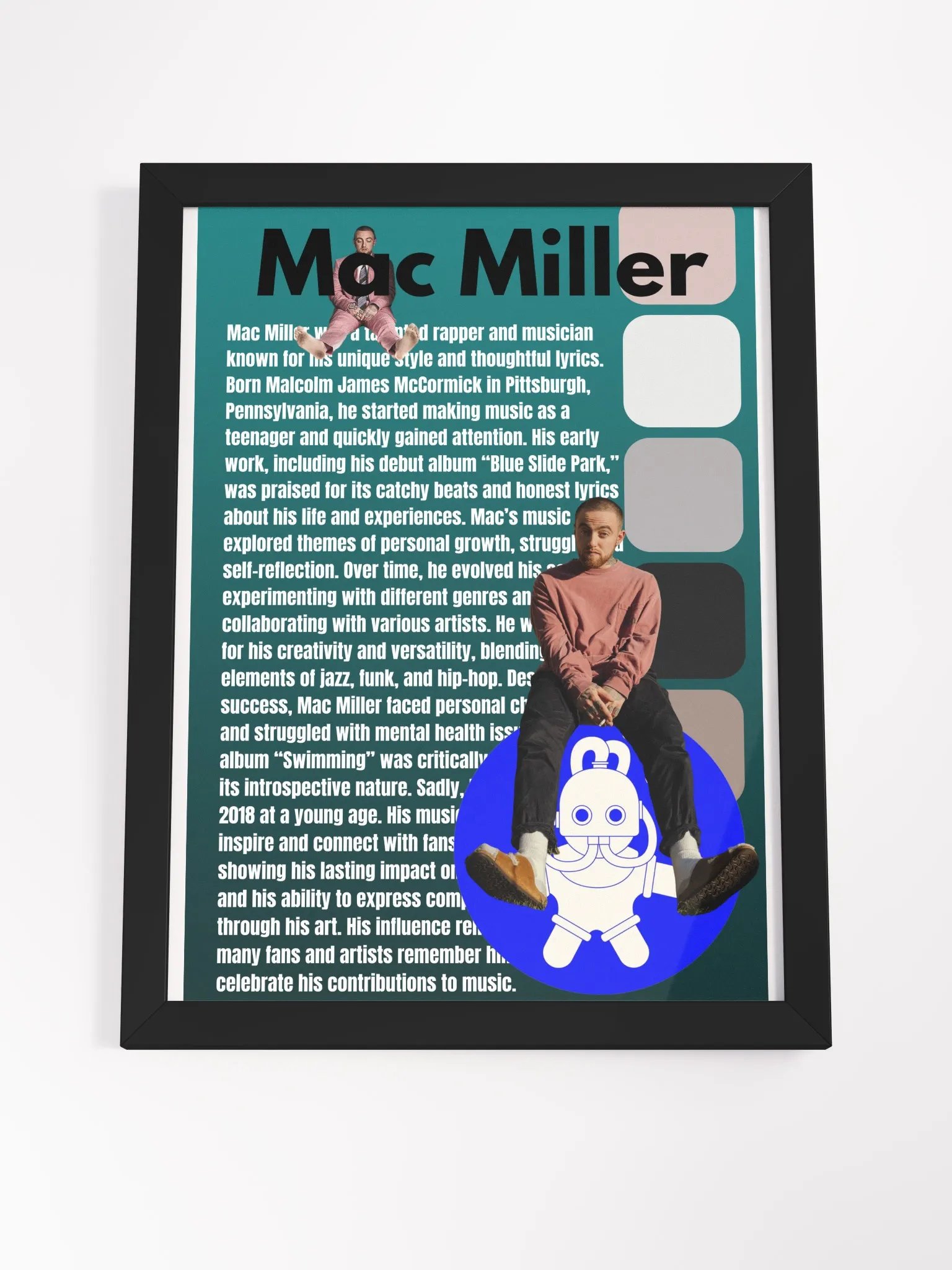 (12x16in) Mac Miller: Framed Matte Poster product image (4)