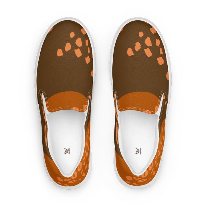 Orange Leopard Dream Women's Slip-On Shoes product image (2)