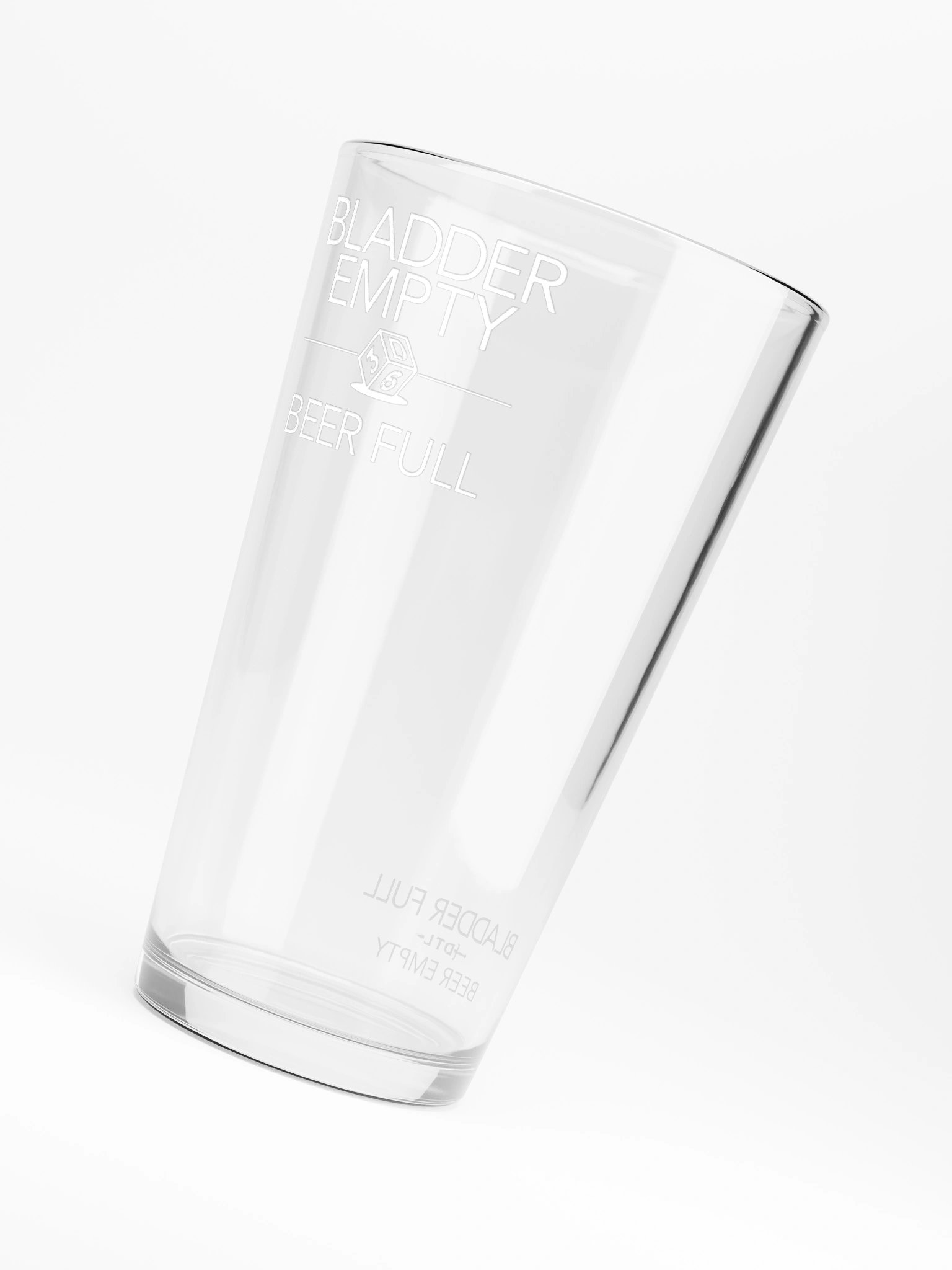 Bladder Empty, Beer Full Pint Glass product image (6)