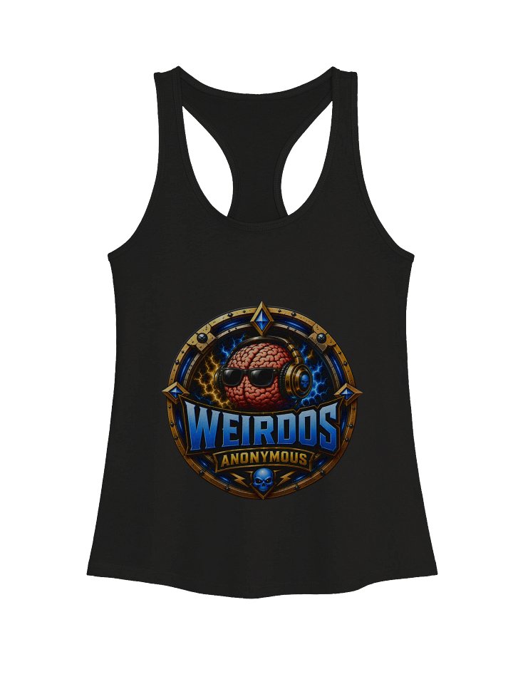 Beard__Oh Weirdos Anonymous Racerback Tank product image (1)