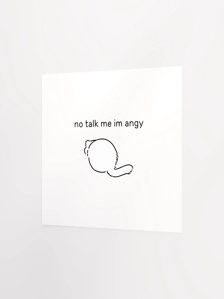 No Talk Manul Angy - Matte Poster product image (2)