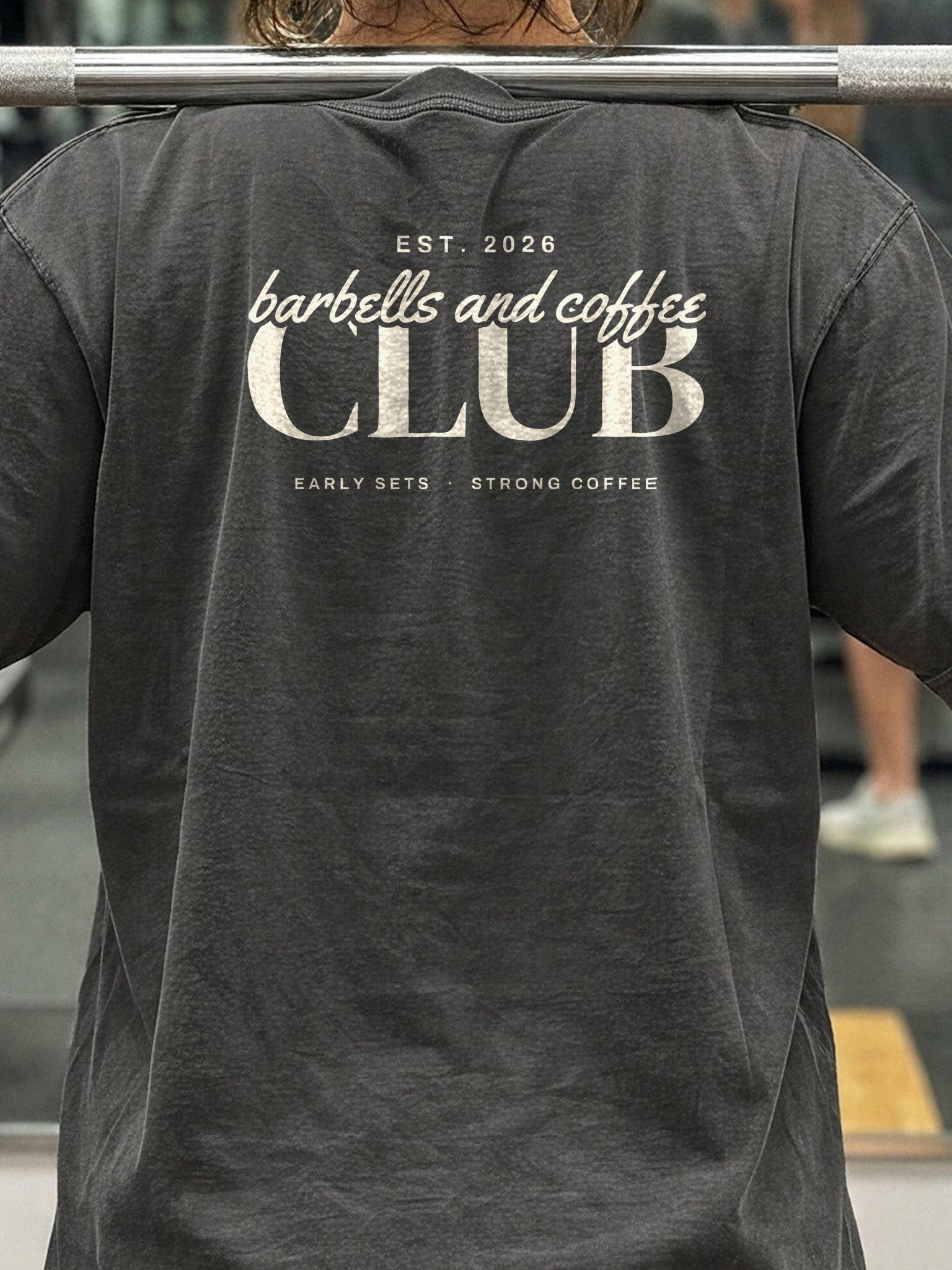 Barbells and Coffee Club Oversized Gym Tee | Pump Cover product image (4)