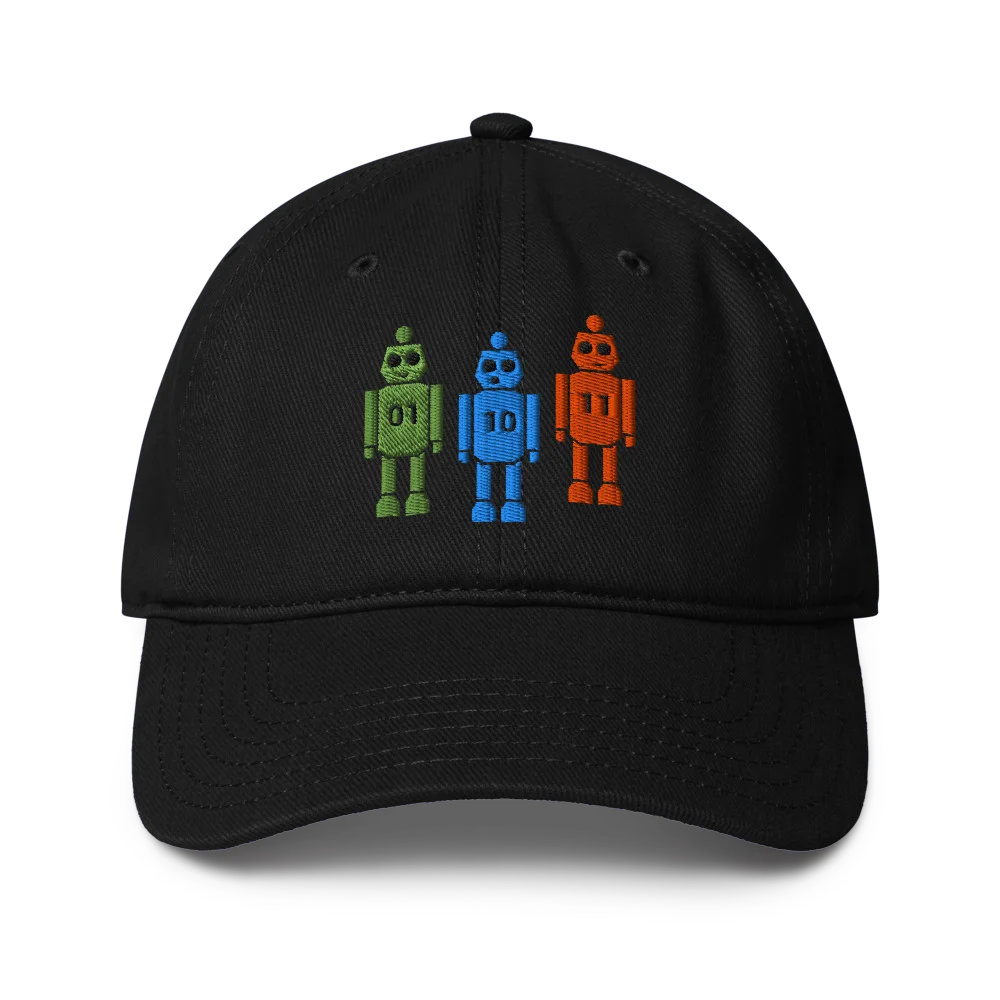 3 Binary Robots - Embroidered Baseball Hat product image (1)