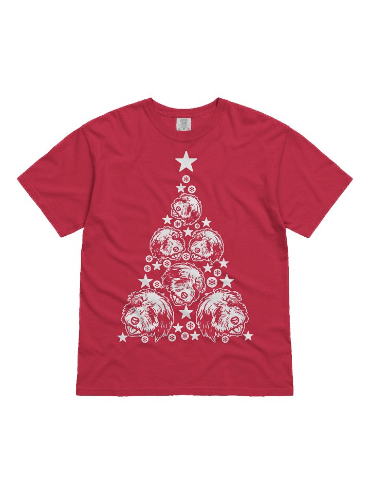 Old English Sheepdog Christmas Tree T-Shirt product image (2)