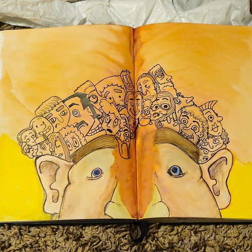 WIP - working on a couple different doodles. This is one of them. Keep creating.