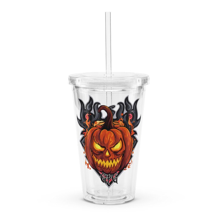 Fiery Jack-o'-Lantern Double Wall Tumbler product image (1)