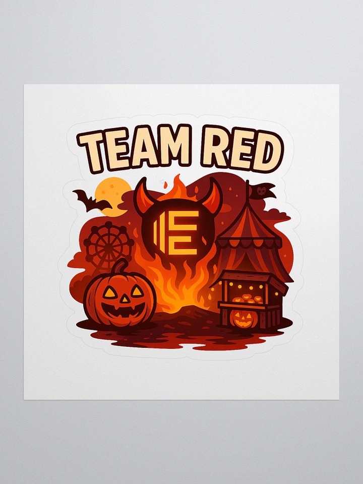 Team Red Halloween Kiss Cut Stickers product image (1)