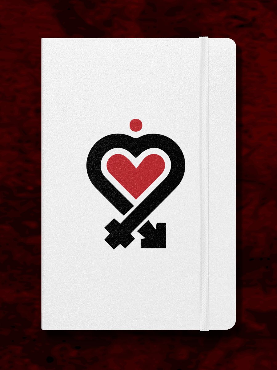 L2A HEART Hardcover Bound Notebook - White product image (1)