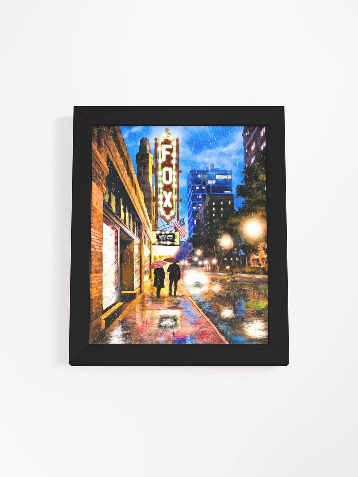 Fox Theatre At Night – Rainy Atlanta Studio Framed Print product image (1)