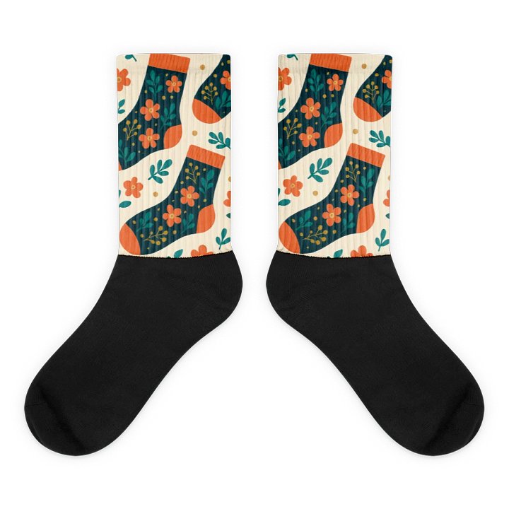 Best Selling - Floral Fusion Sublimated Socks product image (1)