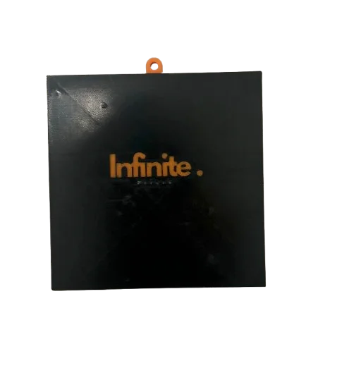 Infinite Prints Logo Keychain | Large | Orange, Black, White product image (3)