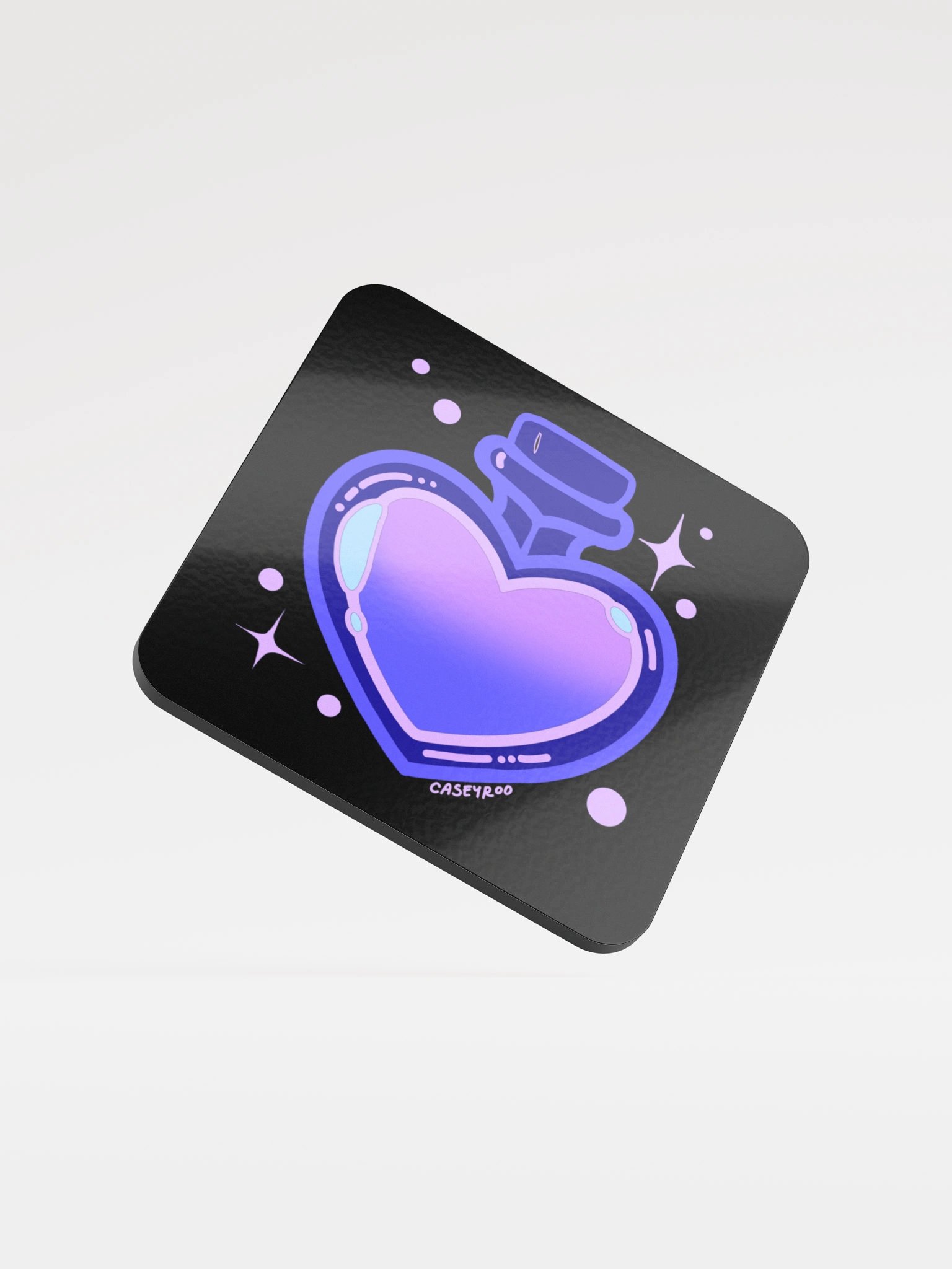 Blue Potion Heart Coaster product image (1)