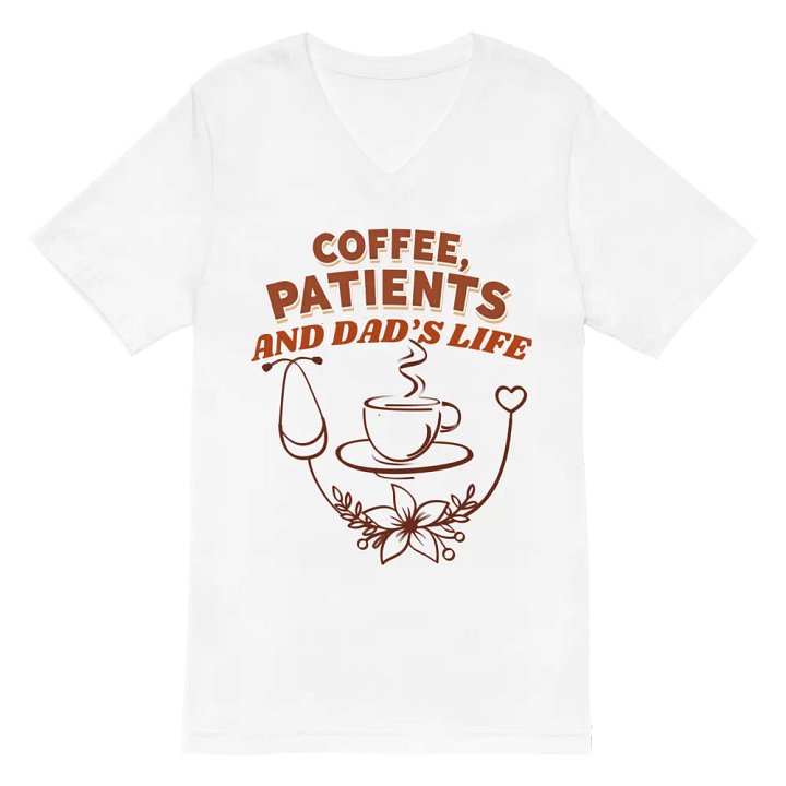 Dad's Life Coffee Cup V-Neck Tee product image (2)