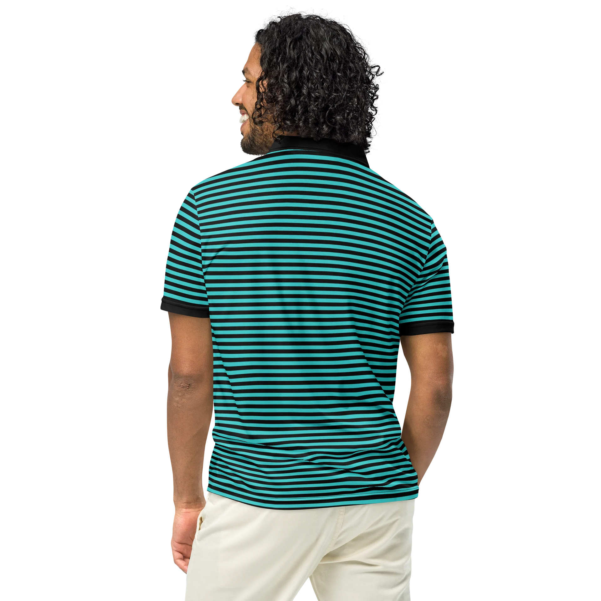 Turquoise and Blaque Red Kat Skull Polo product image (5)