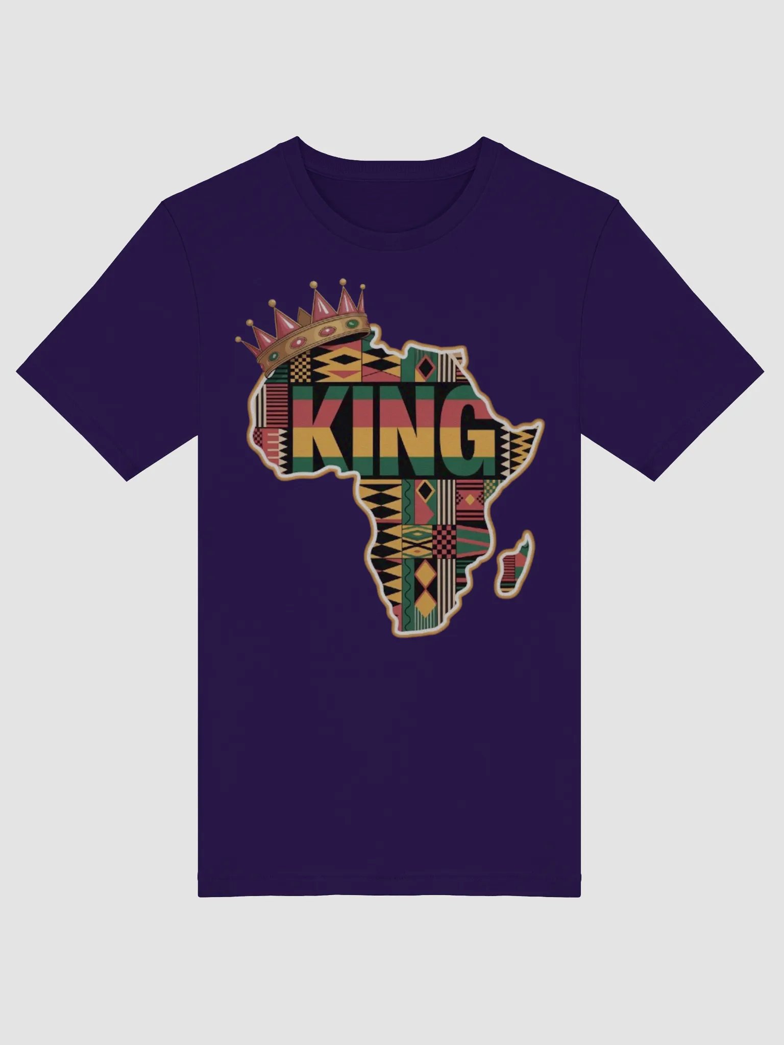 African King Kente Print Pattern Map of Africa Supersoft T-shirt product image (45)
