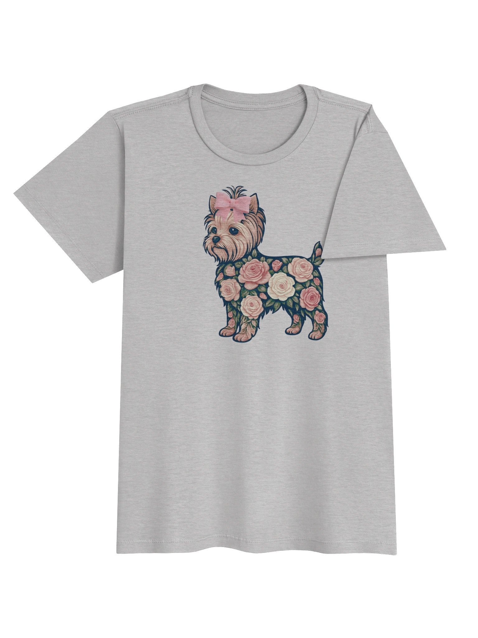 Floral Yorkie Women's Tee product image (19)