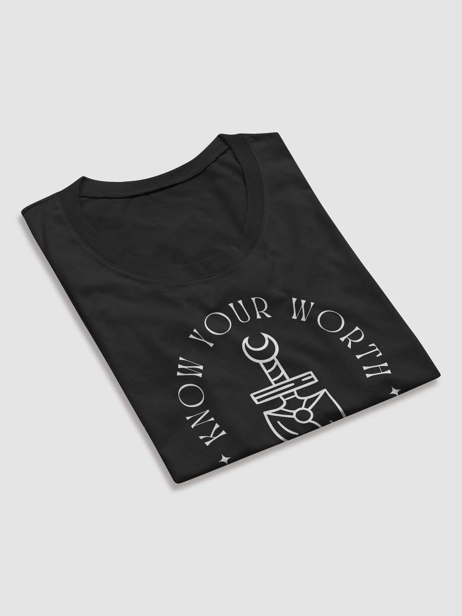 Know Your Worth Womens Triblend Printed Tee product image (4)
