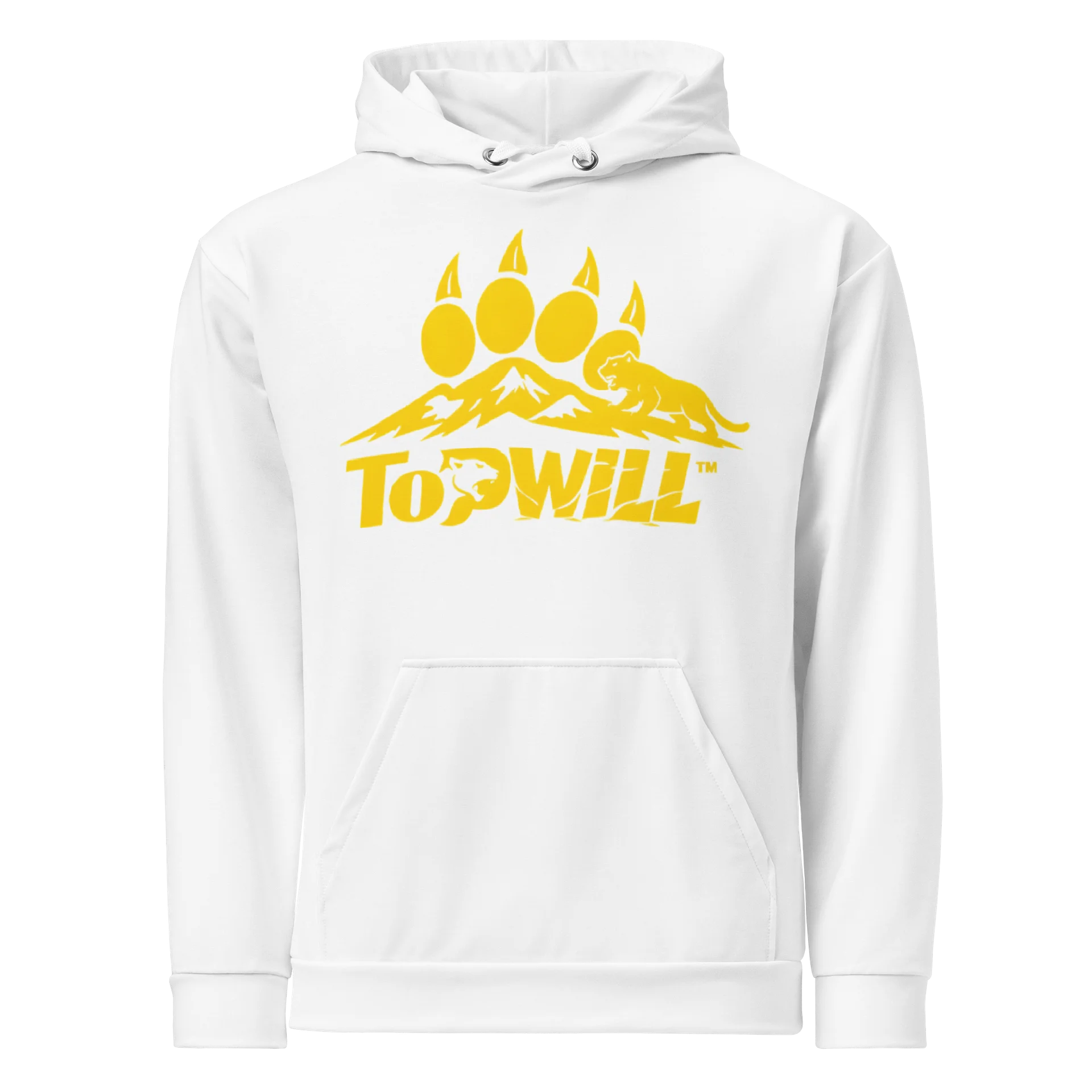 Topwill™ White & Yellow Cotton Hoodie product image (1)