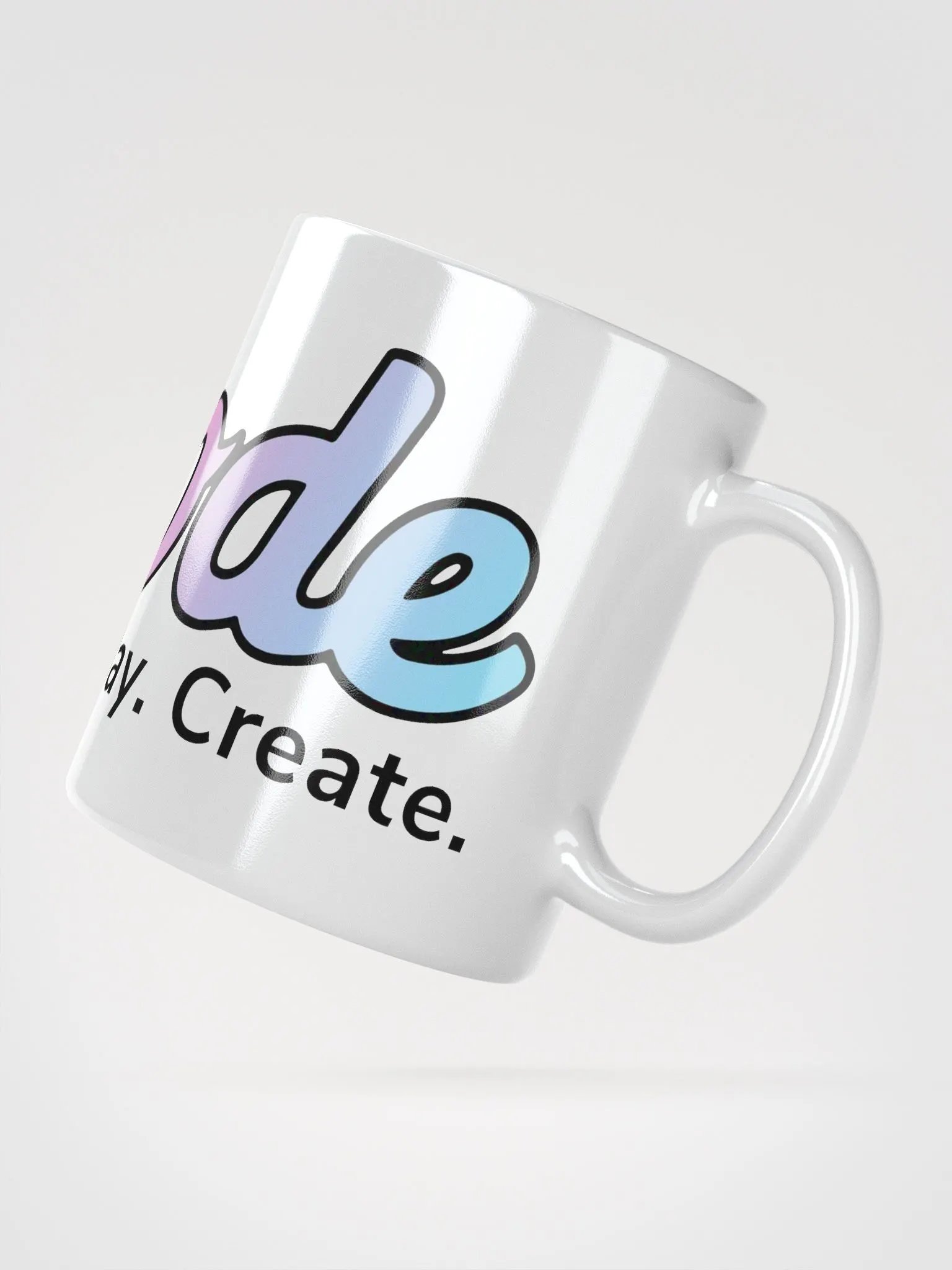 Episode White Glossy Mug With Gradient Logo product image (2)