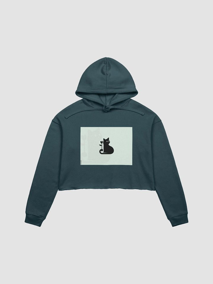 Artistically Cat Silhouette Crop Hoodie product image (5)
