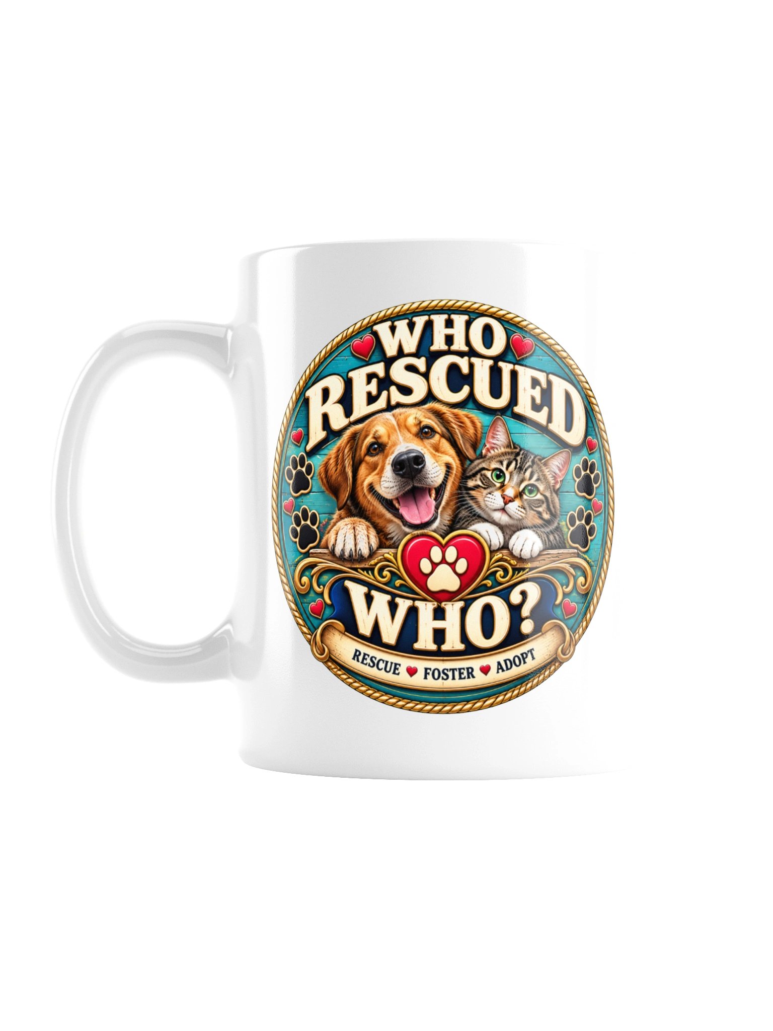 Who Rescued Who? Rescue Love Mug product image (1)
