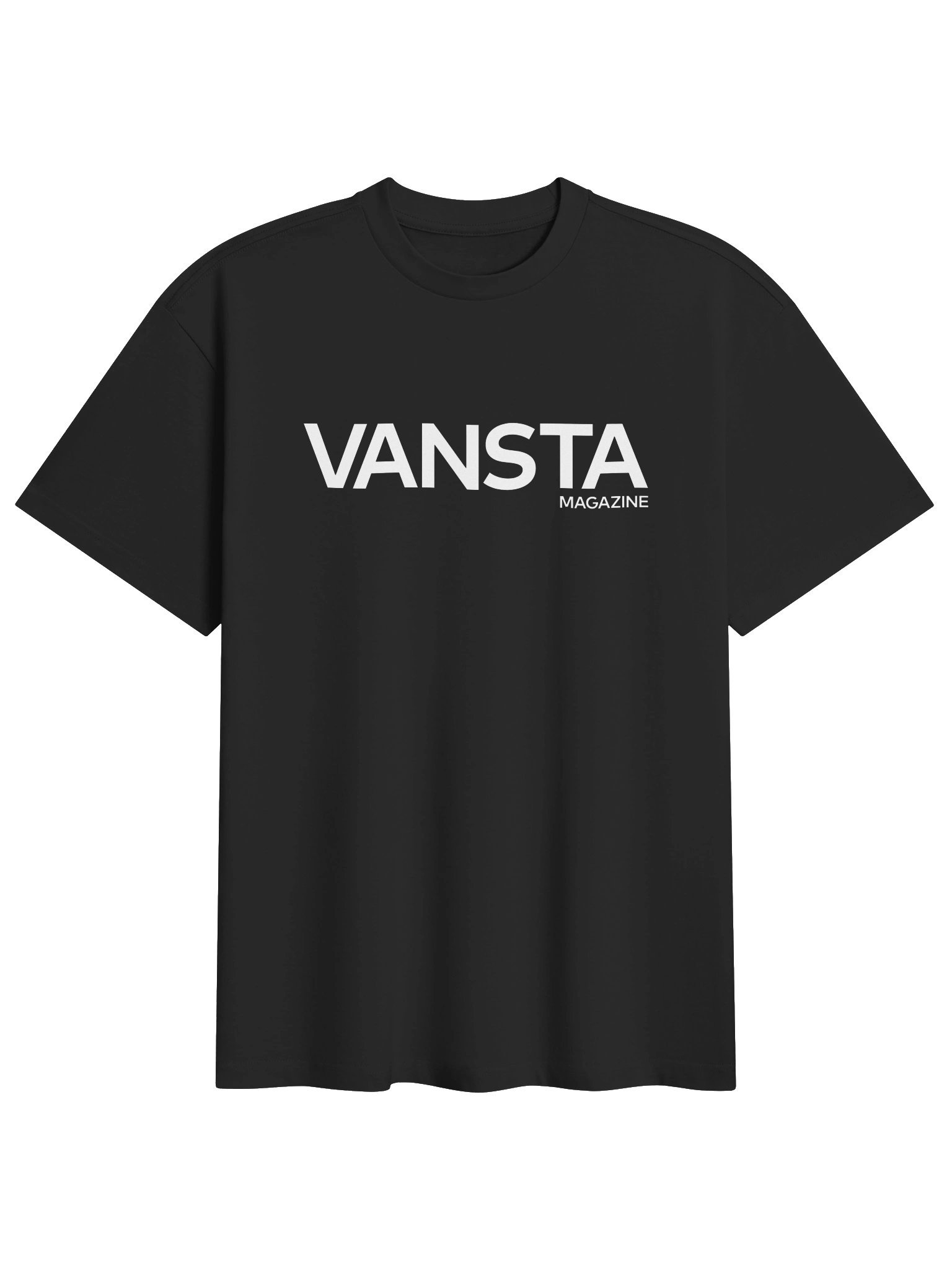 VANSTA Heavyweight Box Tee · Black w/ White Logo product image (1)