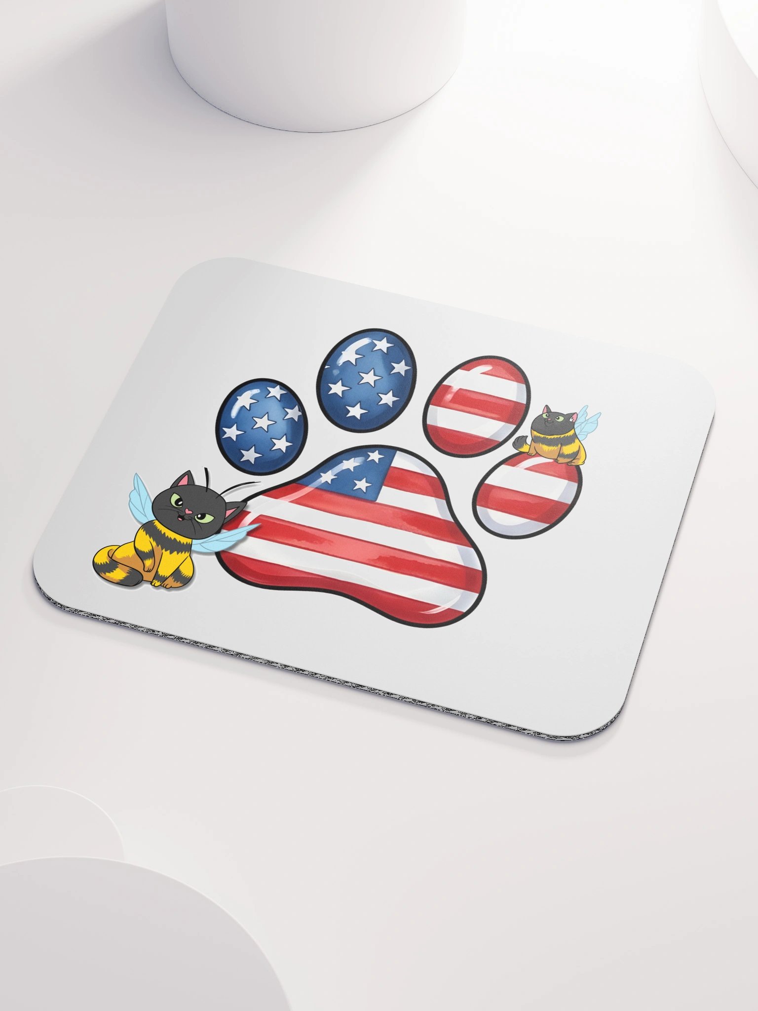 Patriotic Paw Print Mouse Pad product image (3)