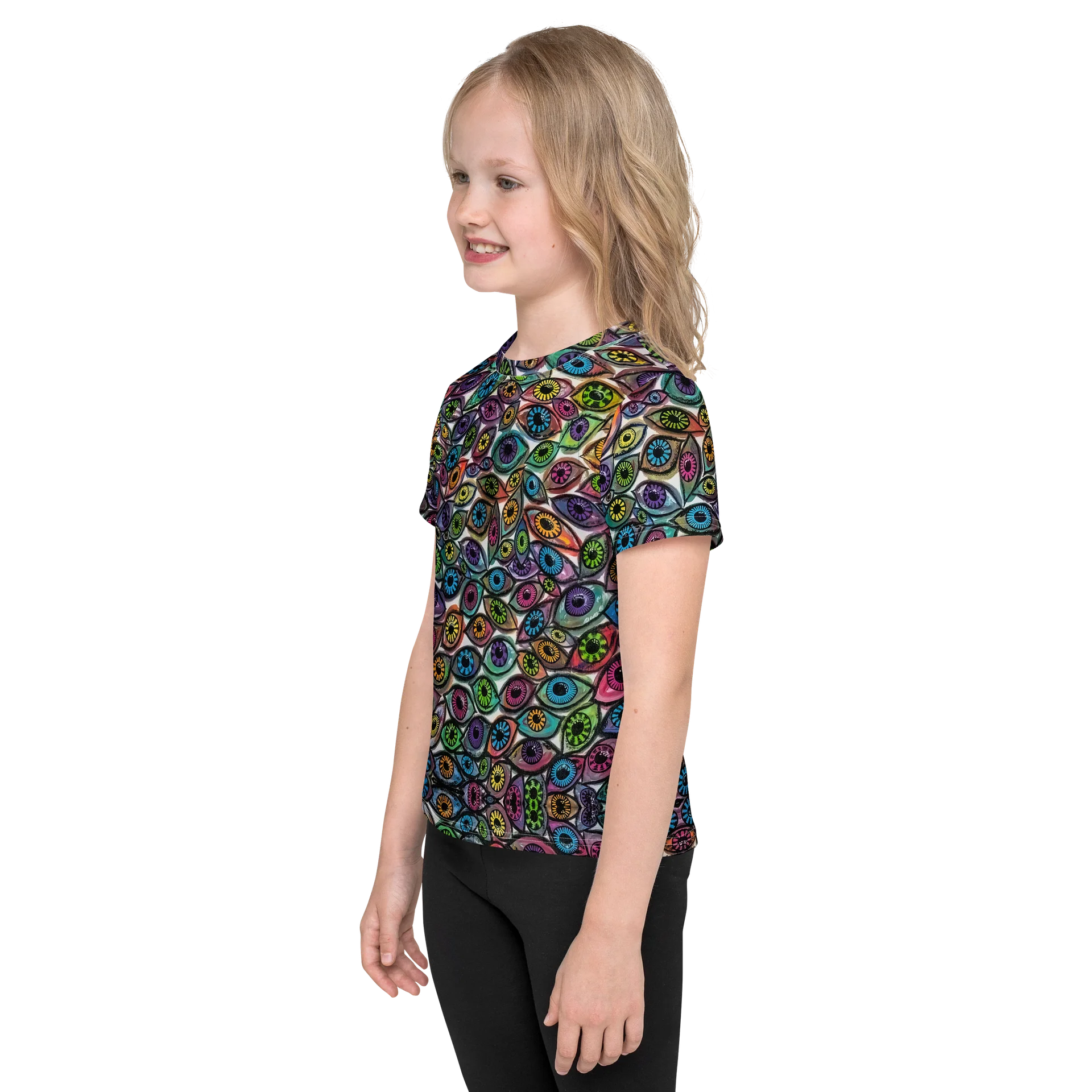 Kids Psychedelic Eyes Crew Neck T Shirt | Eye See You Too product image (3)