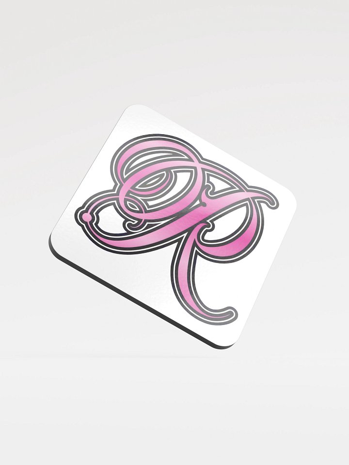 Elegant Pink Gradient 'R' Coaster product image (1)