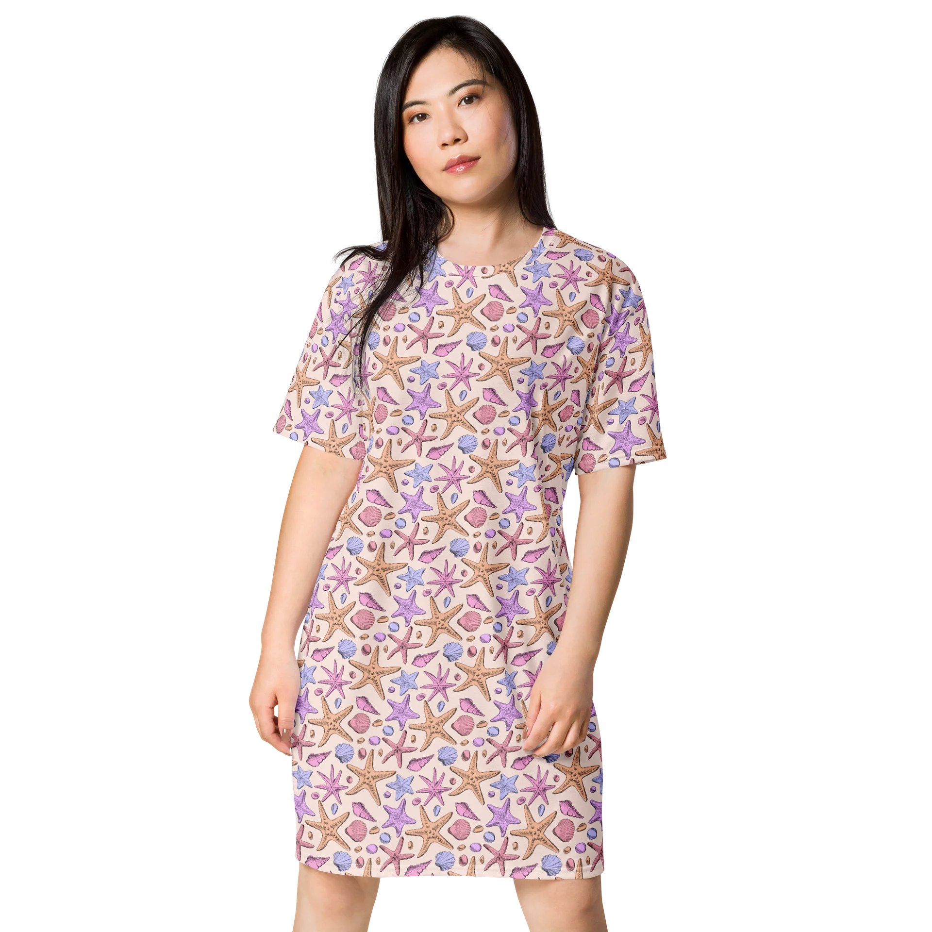 Pastel Seashell T-Shirt Dress product image (1)