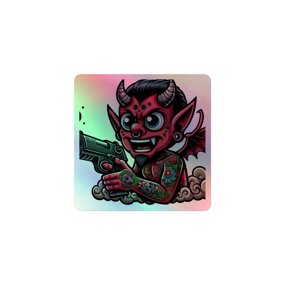 holo demon sticker product image (1)
