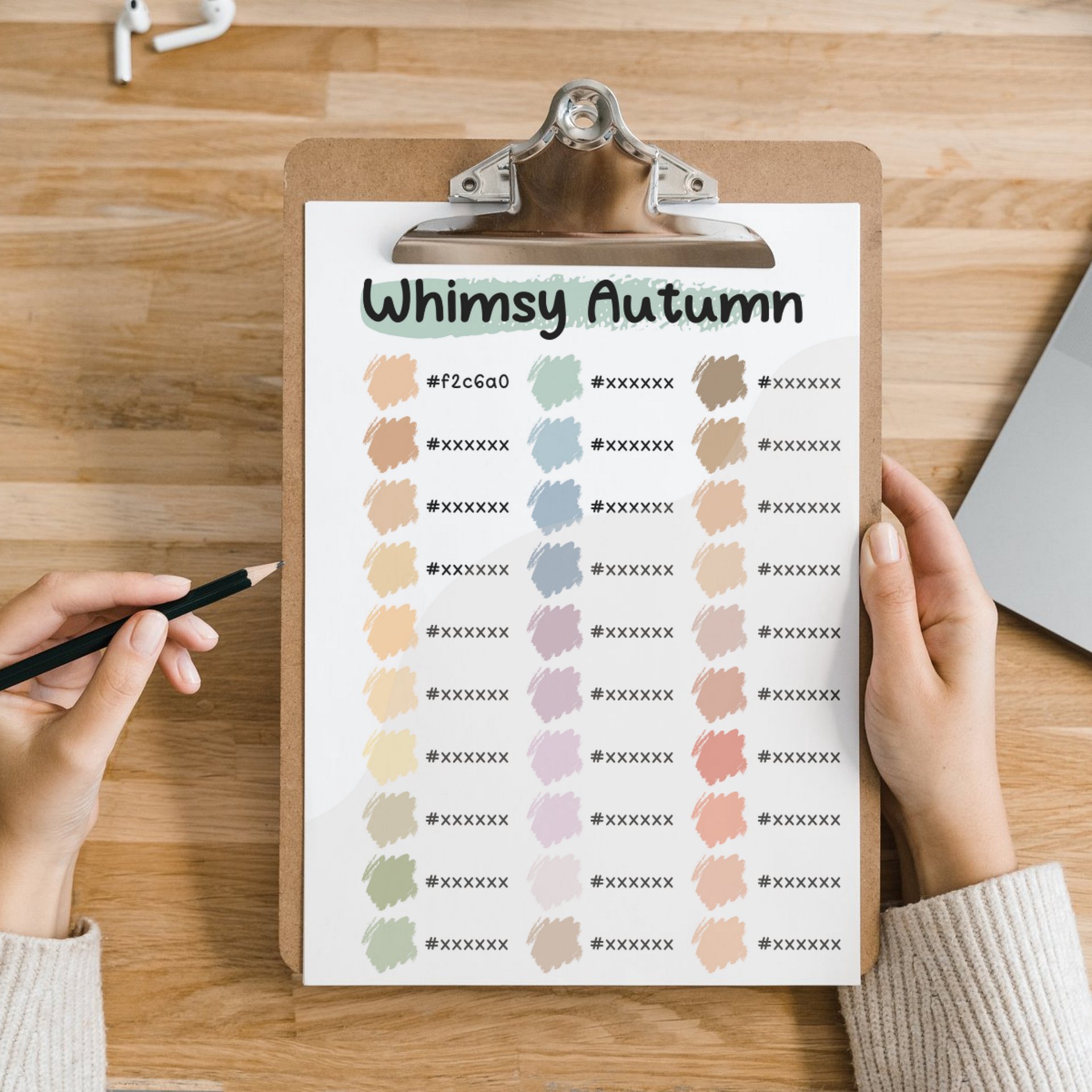 Whimsy Autumn Procreate Color Palette with HEX Codes ★ DIGITAL ★ product image (4)