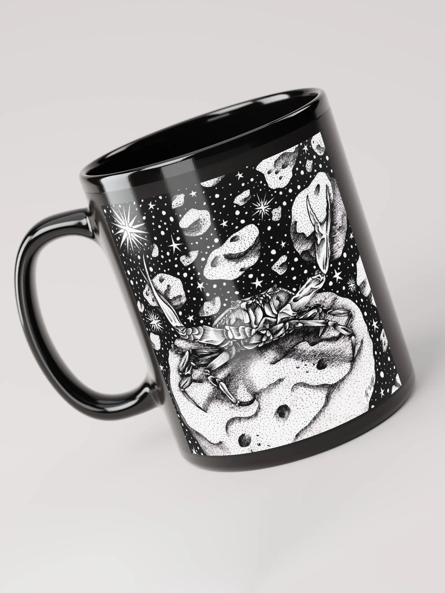 Cancer Zodiac, Black Glossy Mug product image (6)